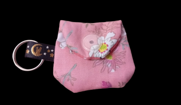 Chip-Täschli Weiße Blume auf rosa