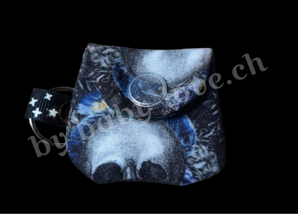 Chiptäschli Skull  blau