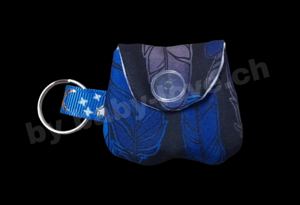 Chiptäschli Federn blau